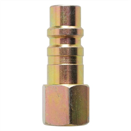 1/2 Inch Industrial Steel Coupler Plug X 3/8 Inch Female NPT, PK 100